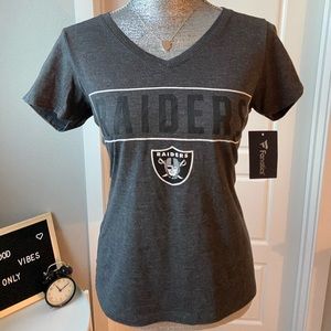 raiders v-neck tee